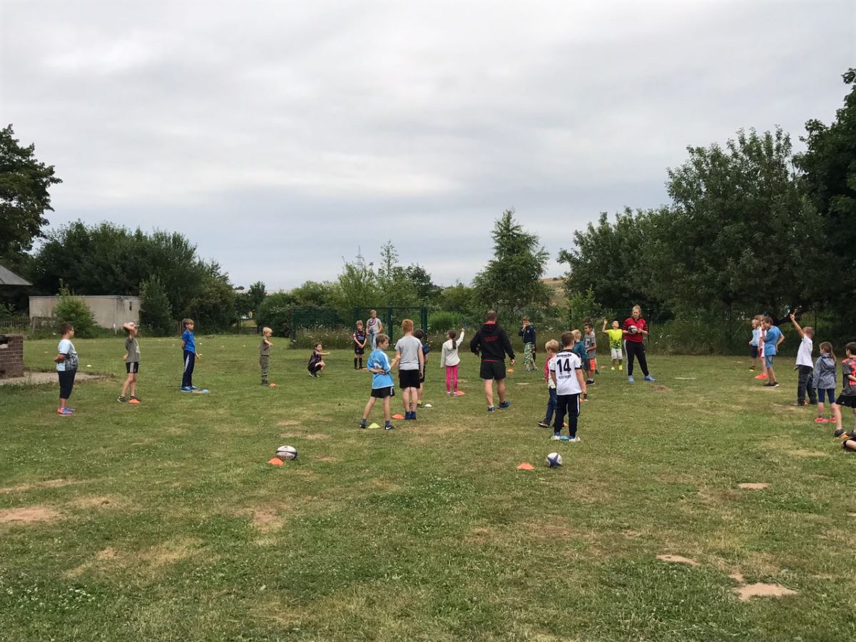 Probetraining an der Otto-Ubbelohde Grundschule Goßfelden